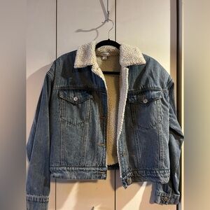 Forever 21 Cream Sherpa-Lined Jacket